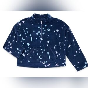 Girls Fleece Sweatshirt Constellation Patteren Size L (10-12)